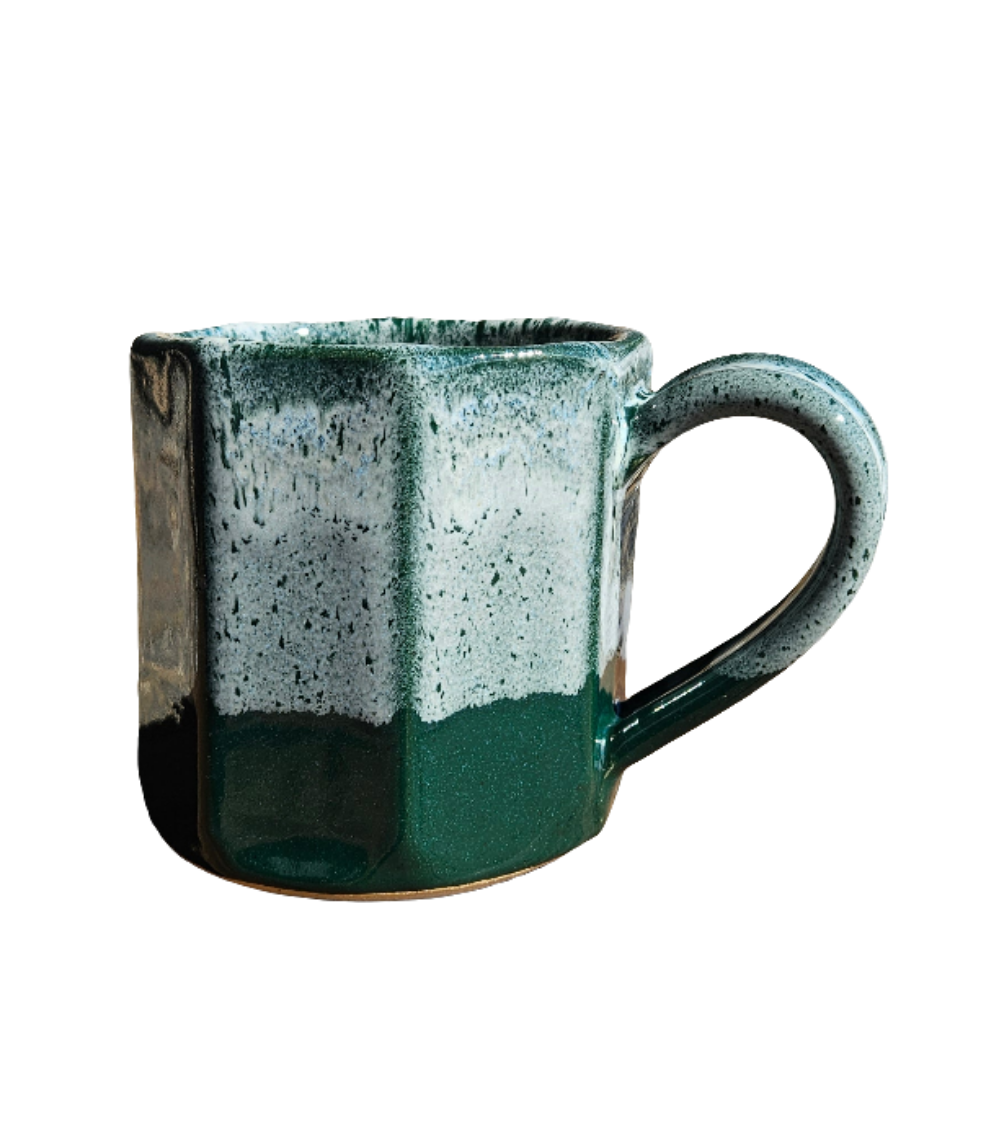 Green 8 sided Mug