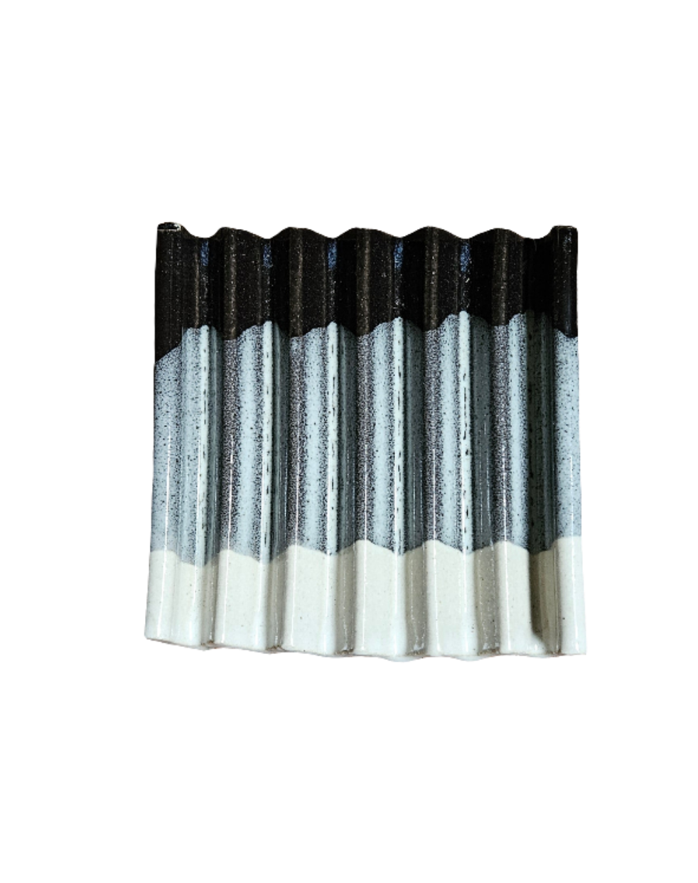 Square wavy soap dish