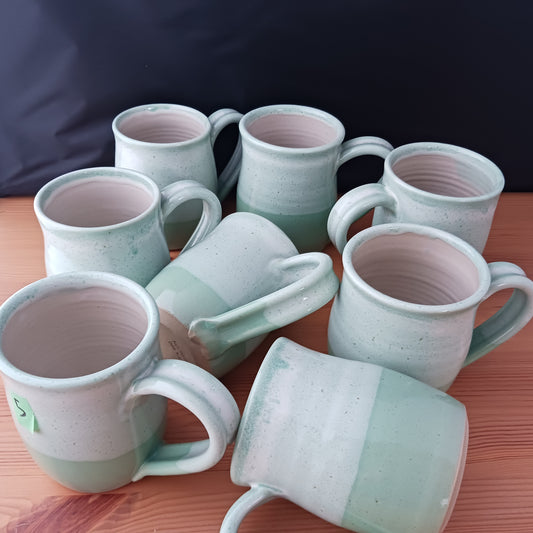 Foamy sea green mug collection