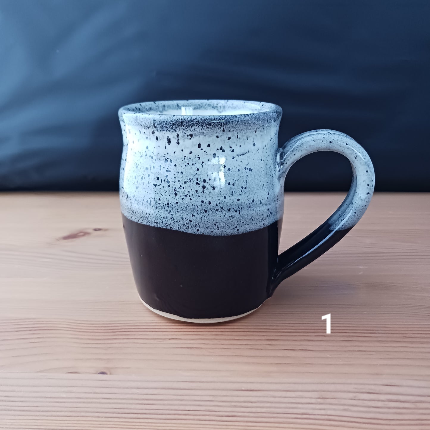 Black speckled mug collection