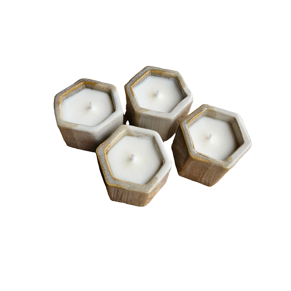 Mini hexagon tealight holder